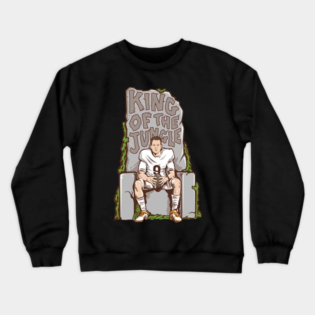 Joe Burrow King Of The Jungle Crewneck Sweatshirt by Chunta_Design